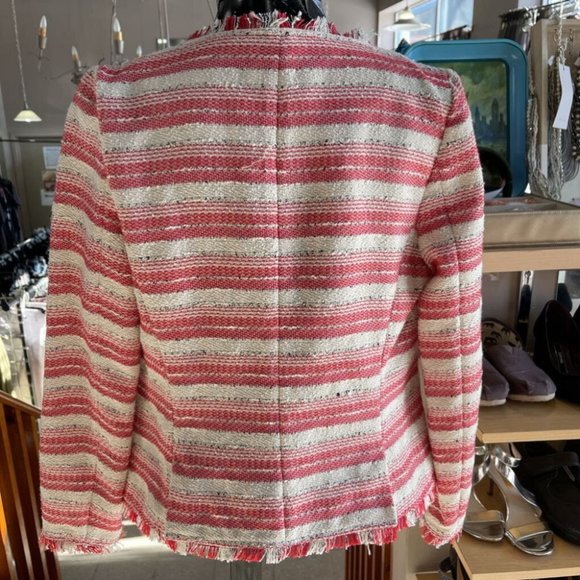 Karl Lagerfeld tweed pink and white Blazer size 8 - Picture 2 of 8